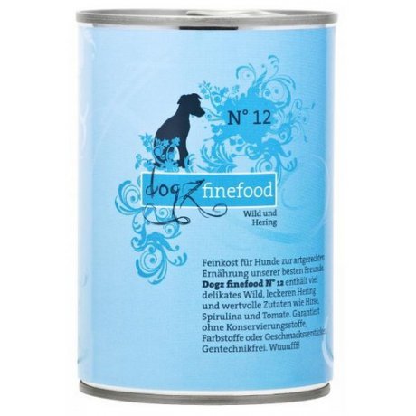 Dogz Finefood N.12 Dziczyzna i śledź