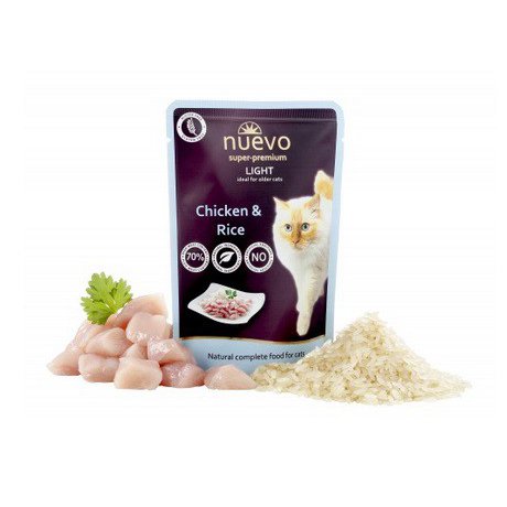 Nuevo Light z Kurczakiem i Ryżem – Bezzbożowa Karma dla Kotów Dorosłych