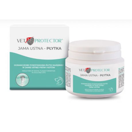 JM Sante Vet Protector Płytka proszek do higieny jamy ustnej psa i kota 60g