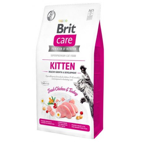 Brit Care Kitenn Healthy Development Bezzbożowa Karma dla Kociąt, Kotek w Ciąży i Karmiących