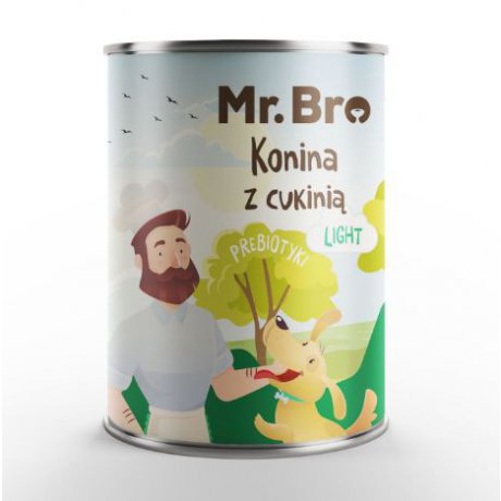 Mr. Bro Light konina z cukinią z prebiotykami o obniżonej zawartości tłuszczu 400g