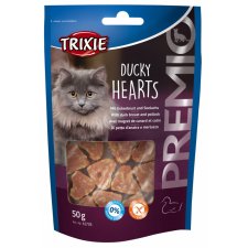 Trixie Premio Ducky Hearts przysmak w kształcie serduszek dla kota z kaczka i mintajem