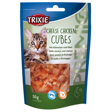 Trixie Premio Cheese Chicken Cubes przysmak z kurczakiem i serem dla kota