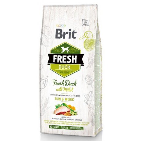 Brit Fresh Dog Adult Run & Work Duck Millet