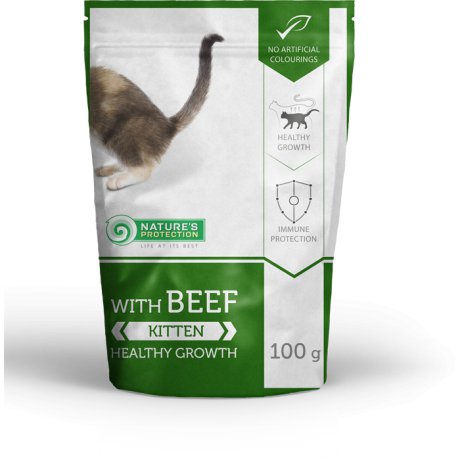 Natures Protection Cat Kitten Wołowina dla kociąt