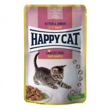 Happy Cat Kitten & Junior Farm Poultry z wiejskim drobiem