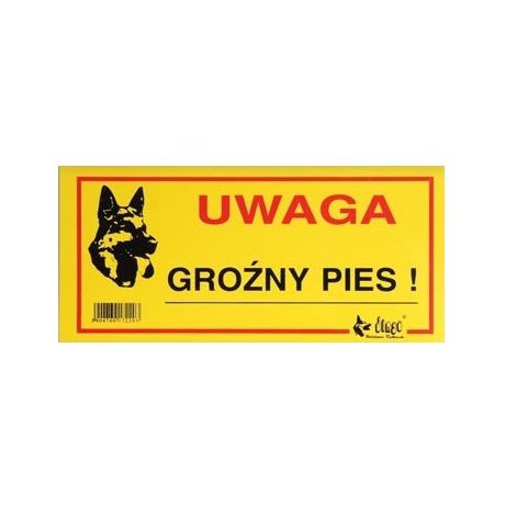Dingo Tabliczka ostrzegawcza "Uwaga groźny pies!"