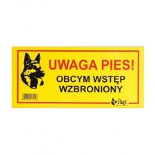 Dingo Tabliczka ostrzegawcza "Uwaga pies! Obcym wstęp wzbroniony"