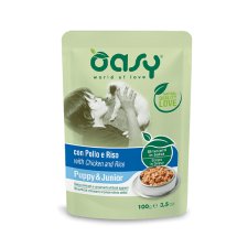 Oasy Strips In Gravy Puppy Kurczak z ryżem w sosie