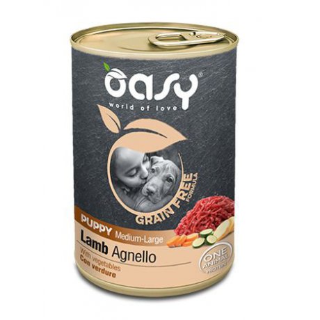 Oasy Grain Free puppy z jagnięciną dla psów średnich i dużych 400g
